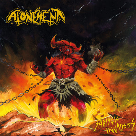 the album cover for Atonement - Sadistic Invaders