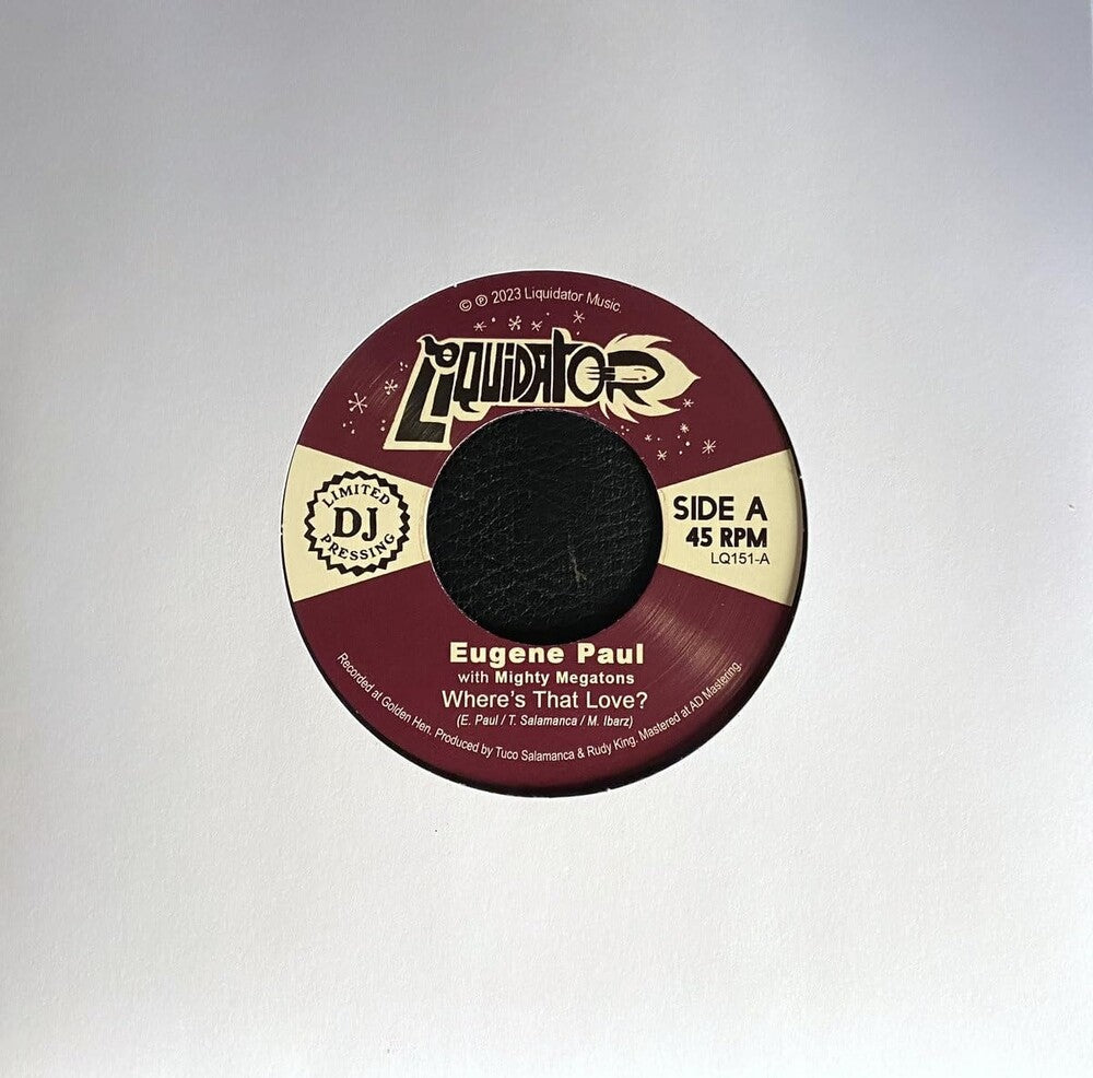 the album cover for Eugene Paul  & Mighty Megatons - Where Is That Love (Spa)