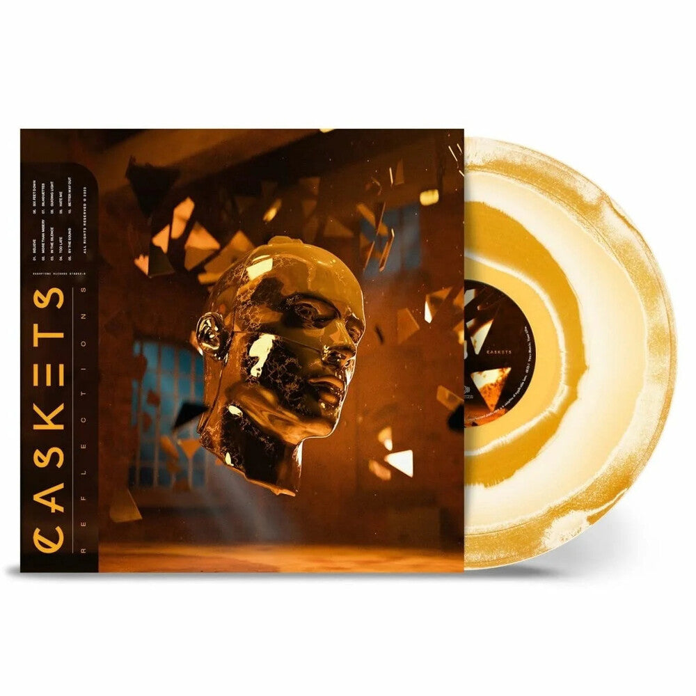 the album cover for Caskets - Reflections [Import Corona Orange & White LP]