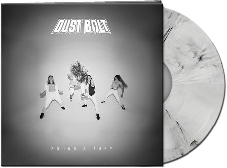 the album cover for Dust Bolt - Sound & Fury [White/Black Marbled LP]