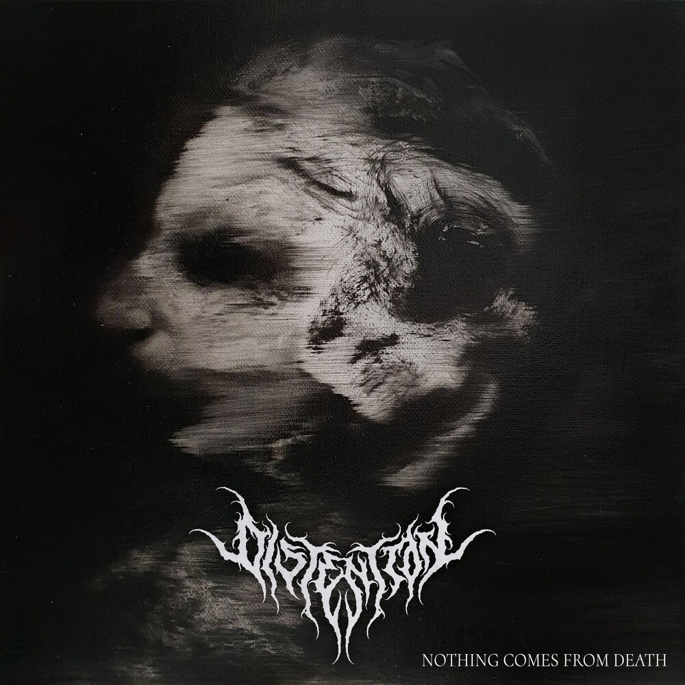 the album cover for Distention - Nothing Comes From Death