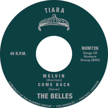 the album cover for The Belles - Melvin b/w Come Back [Vinyl Single]