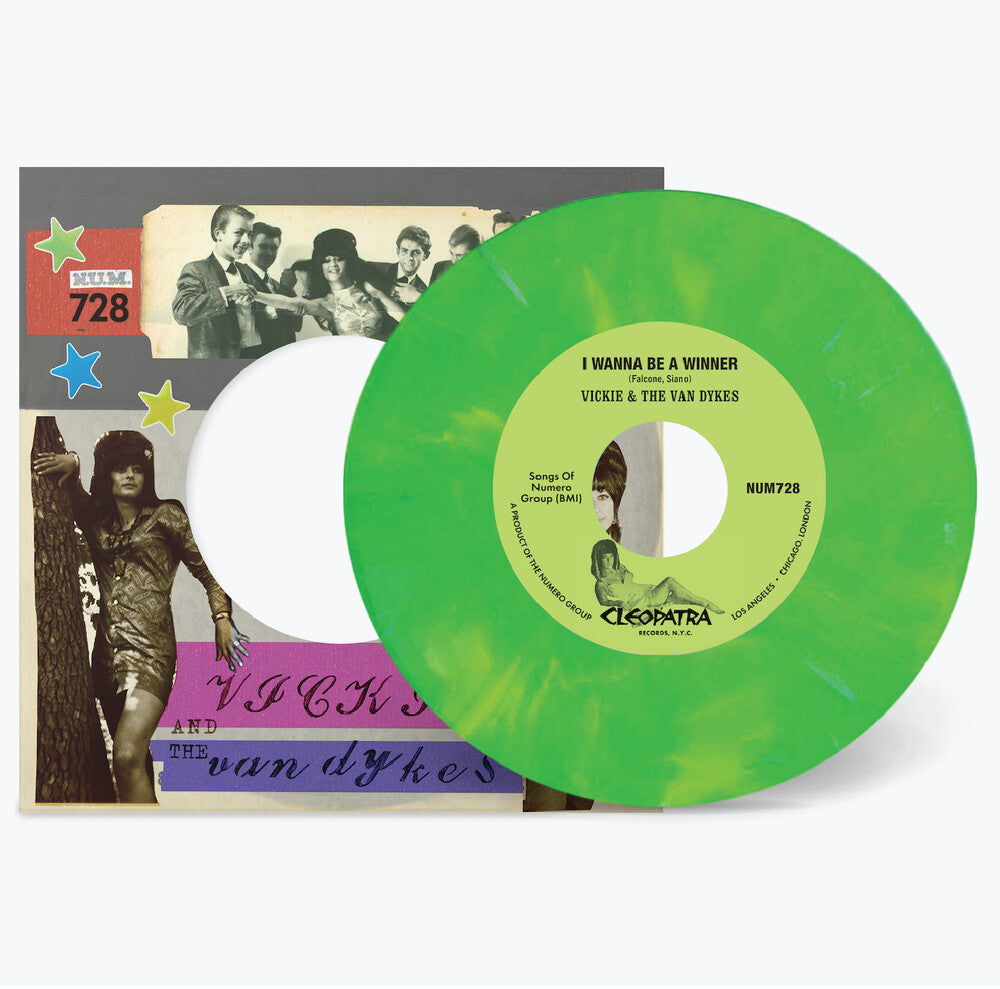 Vickie & The Van Dykes - I Wanna Be a Winner b/w Outcast [Peach & White Marble Vinyl Single]