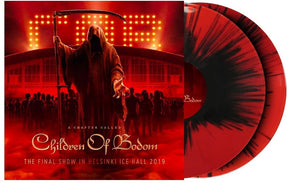 the album cover for Children Of Bodom - A Chapter Called Children of Bodom: Final Show in Helsinki Ice Hall 2019 [Red & Black Splatter 2LP]