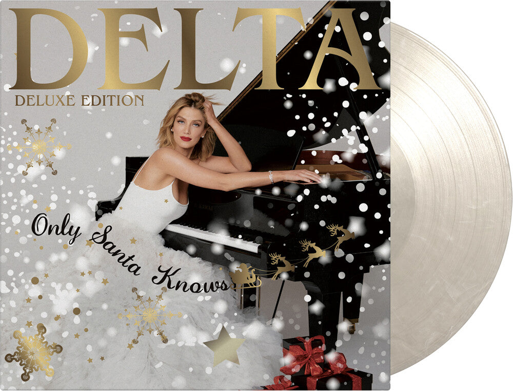 the album cover for Delta Goodrem - Only Santa Knows (Bonus Tracks) [Colored Vinyl] [Deluxe] [Limited Edition]