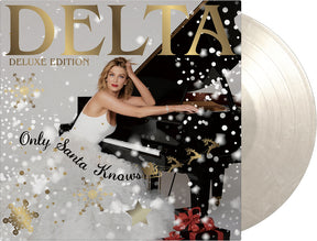 the album cover for Delta Goodrem - Only Santa Knows (Bonus Tracks) [Colored Vinyl] [Deluxe] [Limited Edition]