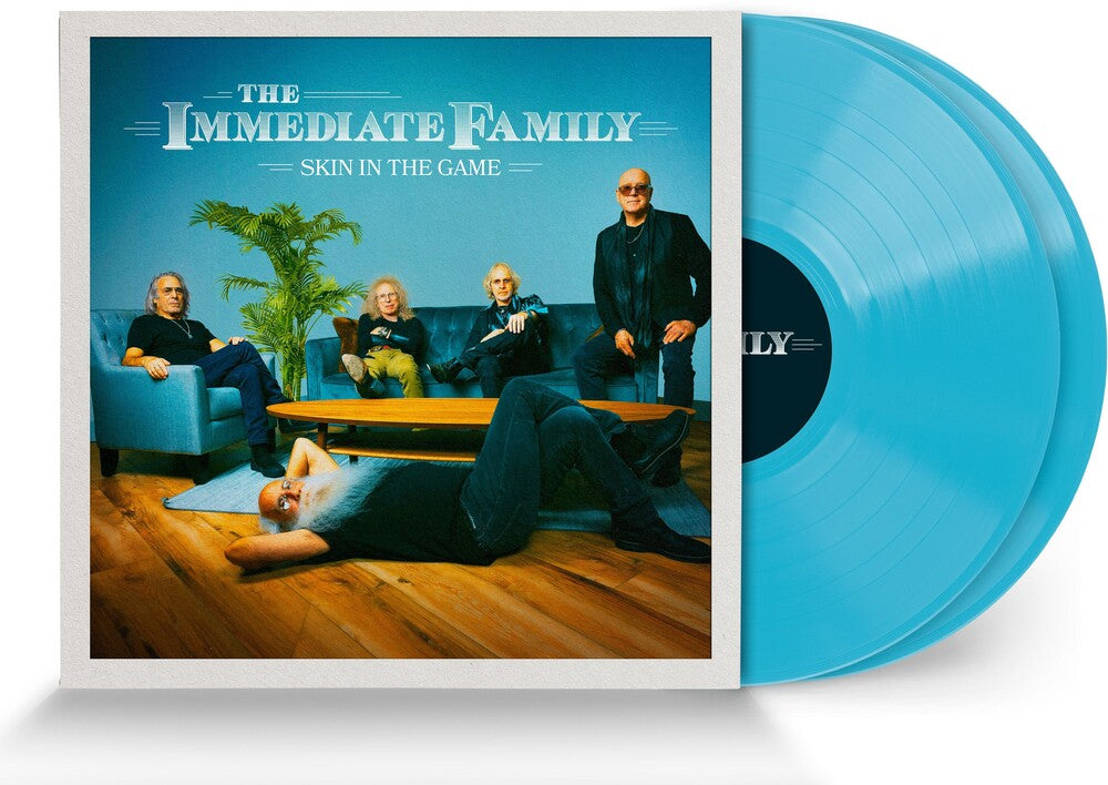 the album cover for Immediate Family - Skin In The Game (Blue) [Colored Vinyl]