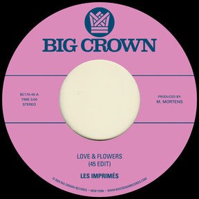 the album cover for Les Imprimes - Love & Flowers (45 Edit) / You