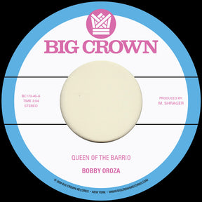 the album cover for Bobby Oroza - Queen Of The Barrio B/W Goddess