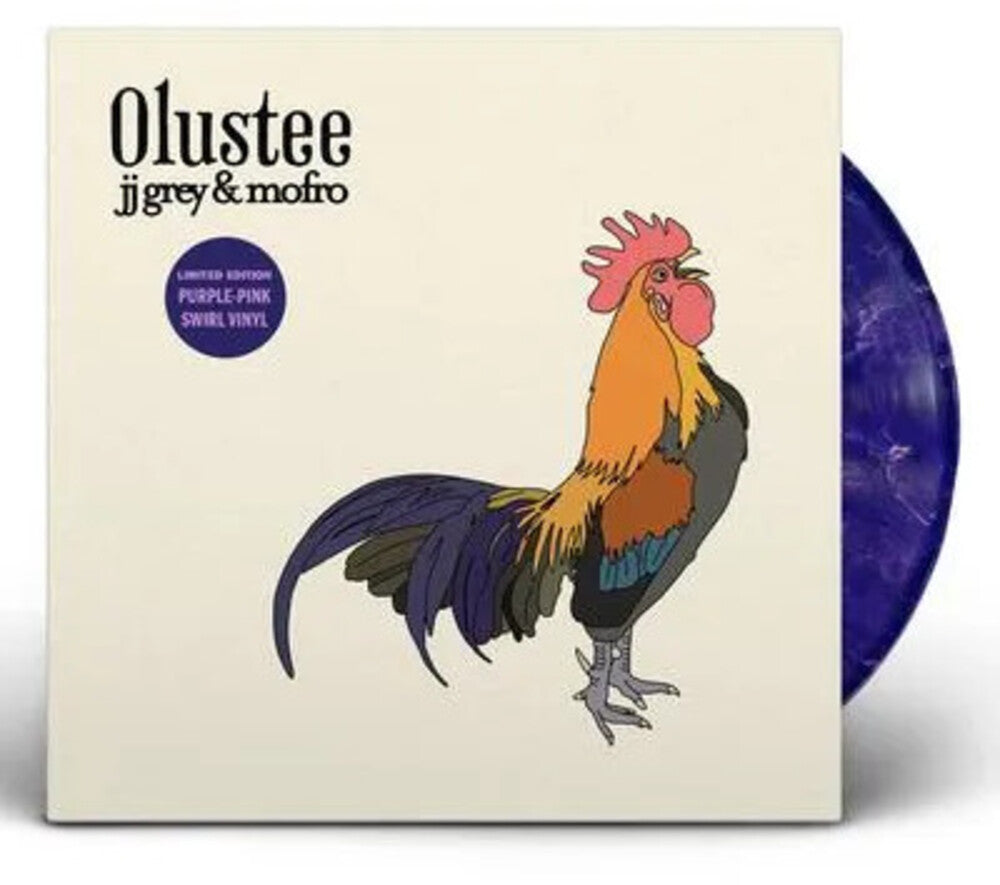 the album cover for Grey, Jj & Mofro - Olustee - Purple & Pink Swirl Colored Vinyl