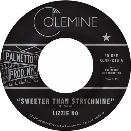 the album cover for Lizzie No  & Pirani,Ben - Sweeter Than Strychnine / Stop Bothering Me
