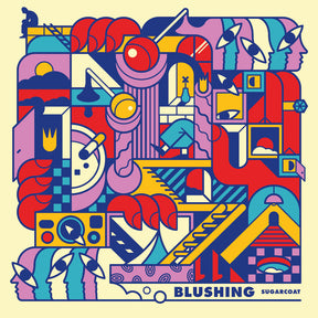 the album cover for Blushing - Sugarcoat - Red