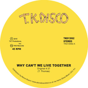 the album cover for Timmy Thomas - Why Can't We Live Together