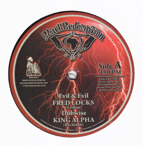 the album cover for Fred Locks  / Mcbean,Ras - Evil & Evil / Stay Away (10in)