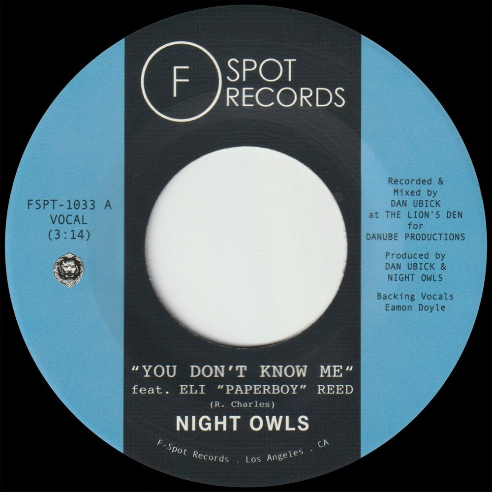 the album cover for Night Owls - You Don't Know Me B/W If You Let Me