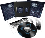 the album cover for Darkthrone - It Beckons Us All - Deluxe Edition Boxset, 180gm Black & White Marble Vinyl, CD, Cassette & Art Prints