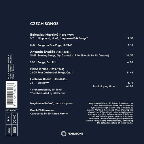 Dvorak, Klein, Krasa & Martinu: Czech Songs (CD)