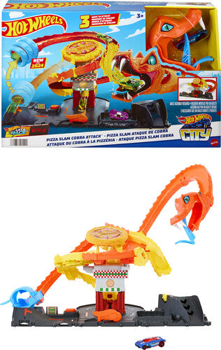 Hot Wheels - Hot Wheels City Pizza Slam Cobra Attack Playset - Collectibles