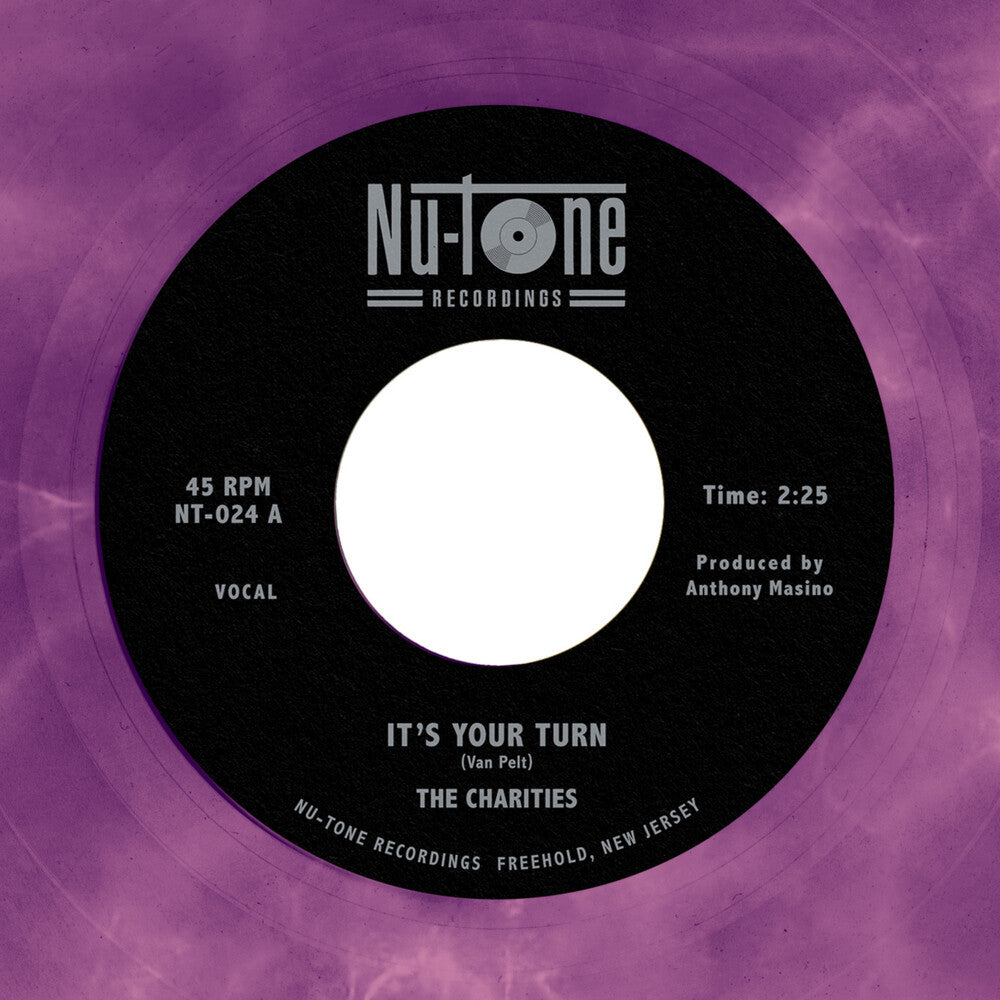 the album cover for The Charities - The Charities - It's Your Turn / Strangers [45]