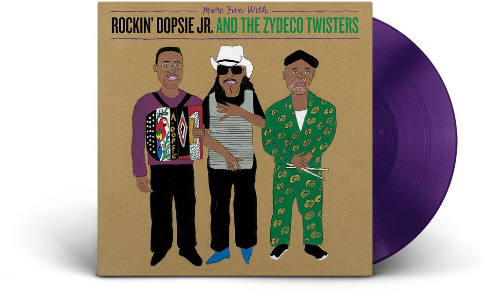 the album cover for Rockin' Dopsie, Jr. &amp; The Zydeco Twisters - More Fun With Rockin' Dopsie, Jr. &amp; The Zydeco Twisters [Clear Purple]