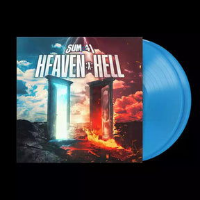 the album cover for Sum 41 - Heaven :X: Hell (Blue) [Colored Vinyl] (Uk)