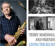 the album cover for Terry Marshall  & Friends - Living The Blues