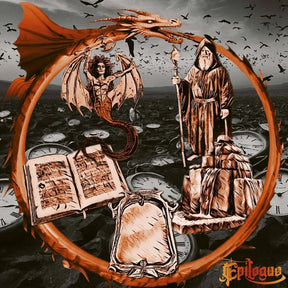 the album cover for Vulcano - Epilogue - Grey/Black Galaxy (Blk) [Colored Vinyl] (Gry)