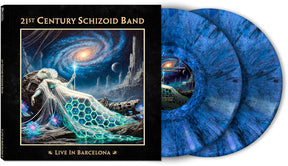 the album cover for 21st Century Schizoid Band - Live In Barcelona [2 LP Limited Edition Blue Marble Vinyl]