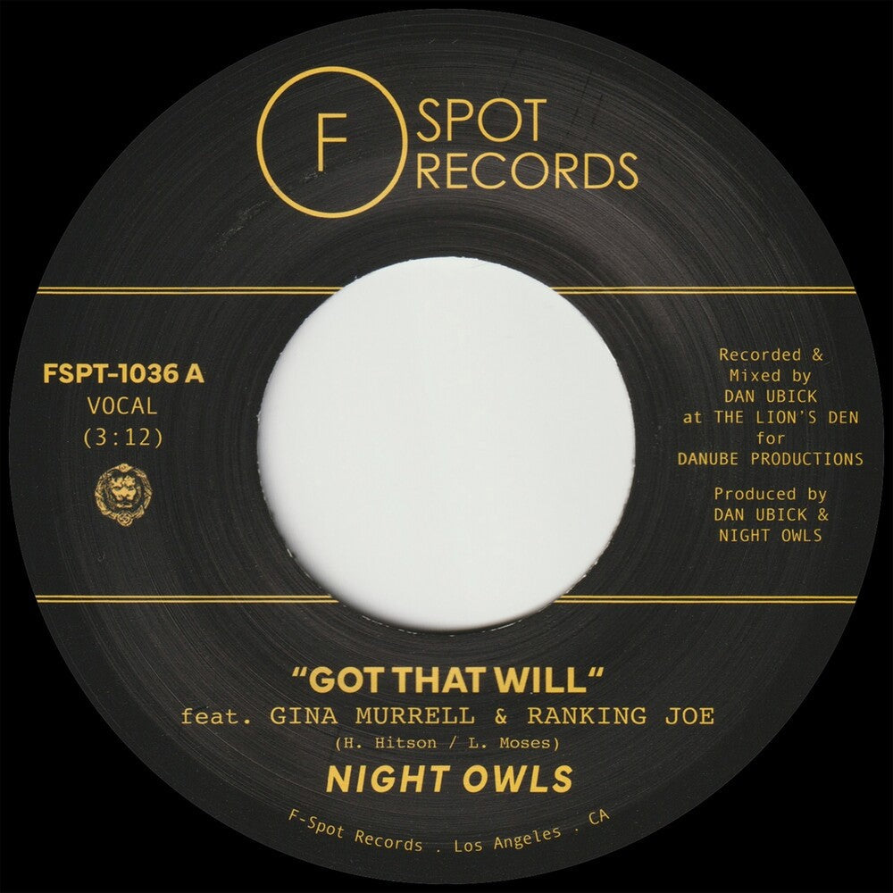 Night Owls - Got That Will (feat. Gina Murrell & Ranking Joe) b/w Got That Dub (feat. Ranking Joe & Gina Murrell) [7inch Single]