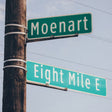 the album cover for Tall Black Guy - 8 Miles To Moenart (Aniv)