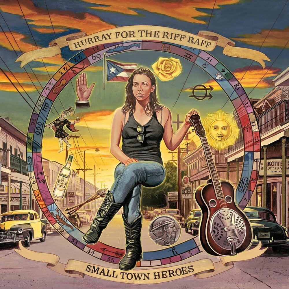 the album cover for Hurray For The Riff Raff -  Small Town Heroes -  [Pink Acid Wash LP]