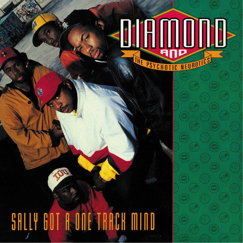 the album cover for Diamond & The Psychotic Neurotics - Sally Got A One Track Mind (Remix By Showbiz)