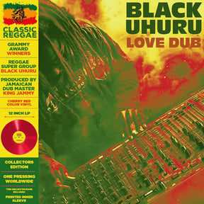 the album cover for Black Uhuru - Love Dub - Red [Colored Vinyl] [Deluxe] [Limited Edition] (Red) [Remastered]