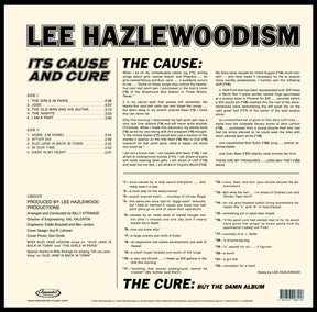 the album cover for Lee Hazlewood - Lee Hazlewoodism: Its Cause & Cure (Spa)