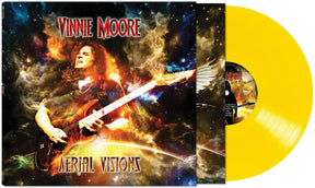 the album cover for Vinnie Moore - Aerial Visions [Colored Vinyl] [Limited Edition] (Ylw)