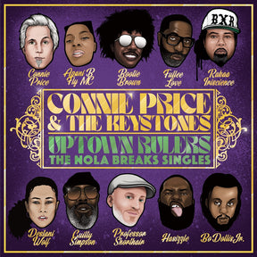the album cover for Connie Price &amp; The Keystones - Uptown Rulers: The NOLA Breaks Singles