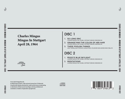 Mingus In Stuttgart, April 28, 1964 (CD)