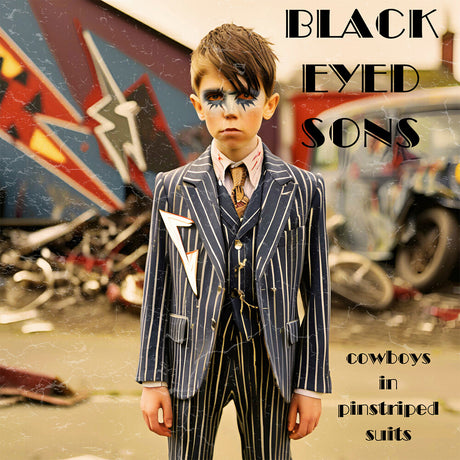 the album cover for Black Eyed Sons - Cowboys In Pinstriped Suits (Uk)