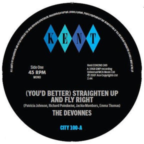 the album cover for Devonnes - You'd Better / Straighten Up & Fly Right / Doin