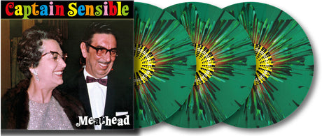 the album cover for Captain Sensible - Meathead - Limited Edition Splatter Green [Colored Vinyl]