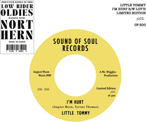 the album cover for Little Tommy - I'm Hurt b/w Lov'h