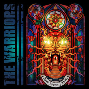 the album cover for The Warriors - Burn Yourself Alive [Metallic Black Rainbow LP]