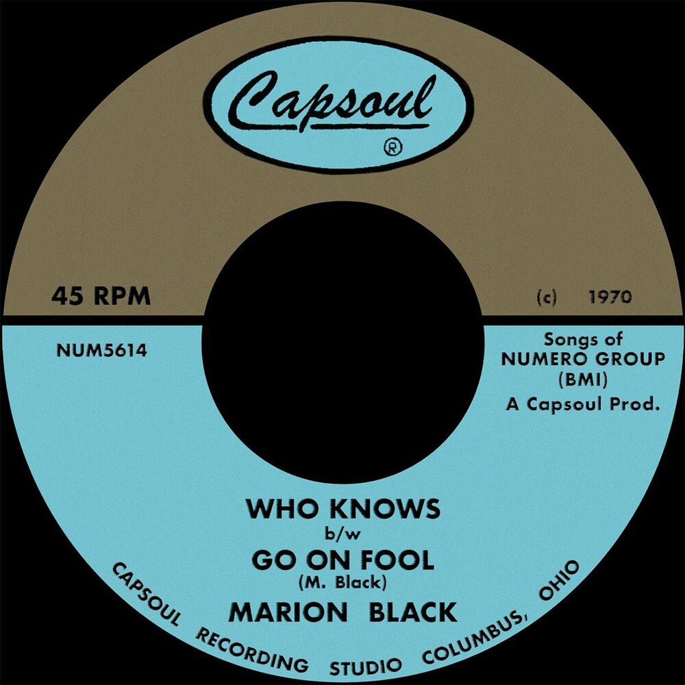 Black, Marion - Go on Fool B/W Who Knows [7" Vinyl]