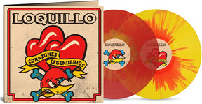 the album cover for Loquillo - Corazones Legendarios - Red & Yellow Splatter
