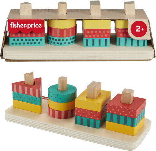Fisher Price Wood - Wooden Shape Stacker - Collectibles