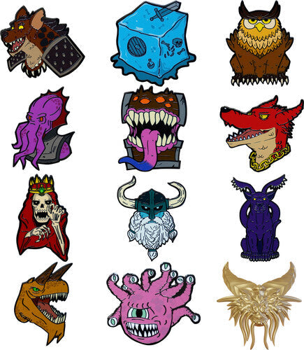 D&d 50th Anniversary Pin Blind Boxes 12ct Display - D&d 50th Anniversary Pin Blind Boxes 12ct Display - Collectibles