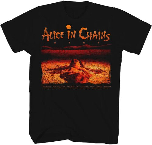 Alice In Chains Dirt Album Trk List Tshirt Sml Blk - Alice In Chains Dirt Album Trk List Tshirt Sml Blk - Apparel