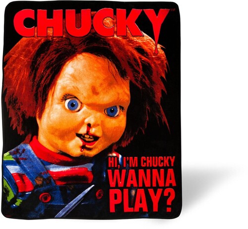Child's Play Chucky Wanna Play Fleece Blanket - Child's Play Chucky Wanna Play Fleece Blanket - Collectibles