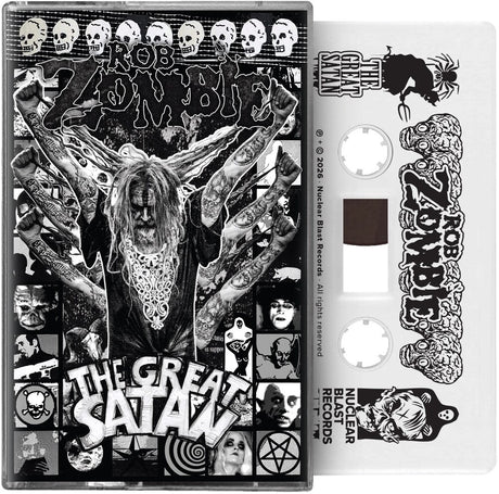 the album cover for Rob Zombie - The Great Satan [White Cassette]