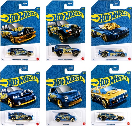 Hot Wheels - Hw Basics 1 64 Anniversary Purple Gold K Asrt - Collectibles